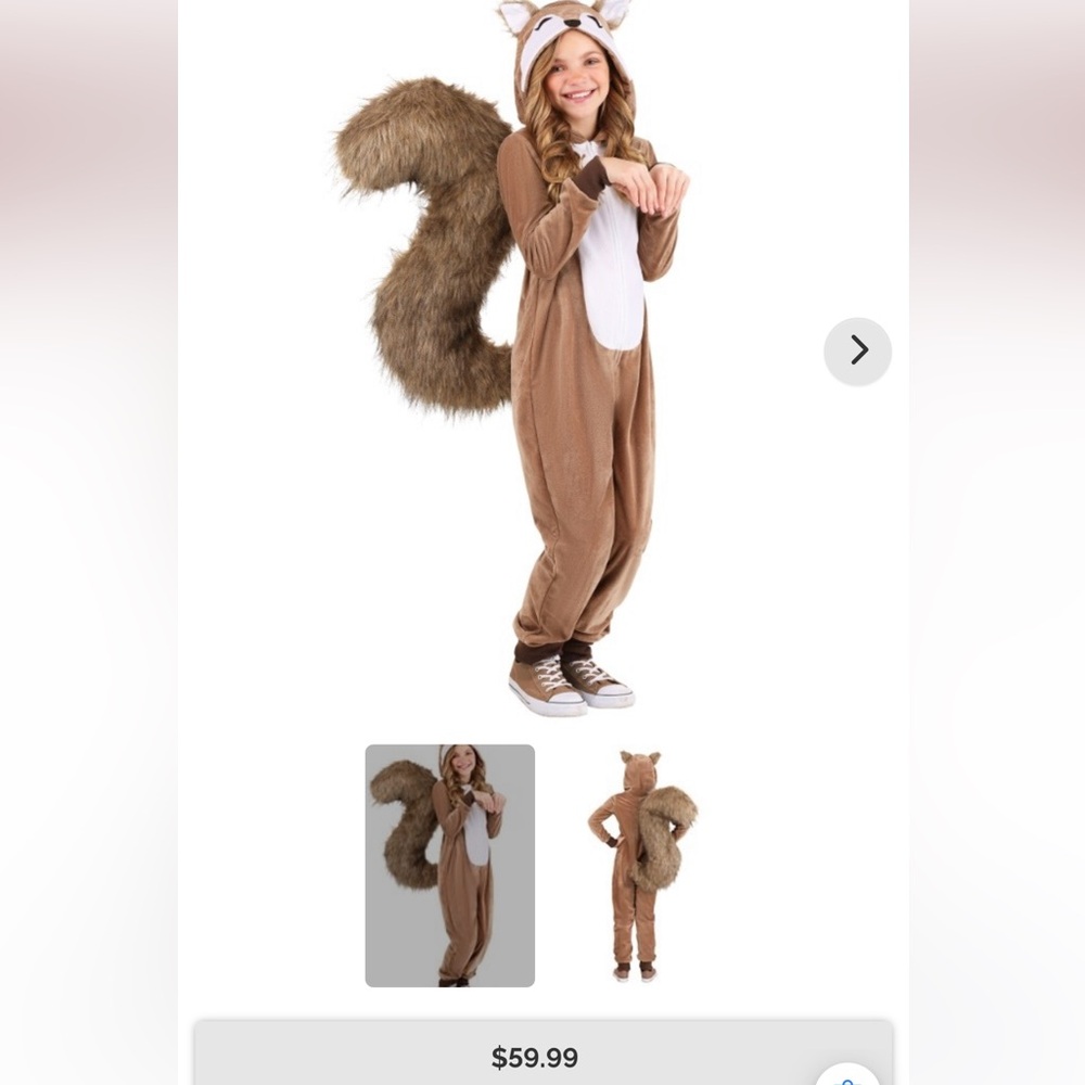 Charming Brown Squirrel Costume for Kids